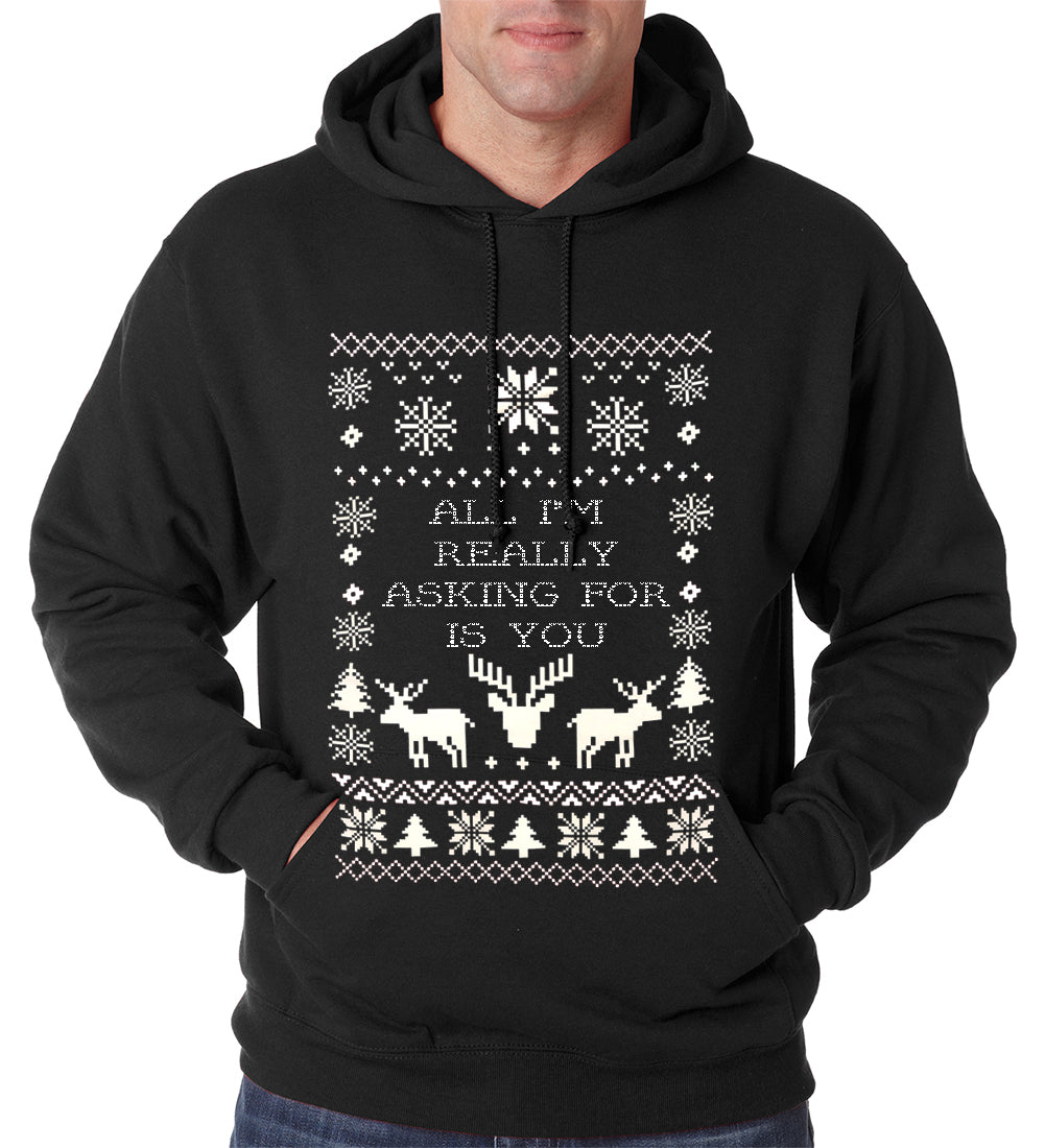 All I’m Really Asking For Is You Ugly Christmas Adult Hoodie