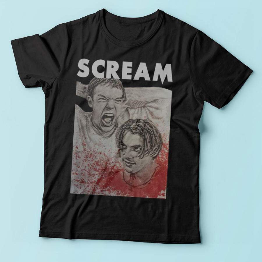 Scream Tv Series Matthew Lillard And Skeet Ulrich Men’S T Shirt