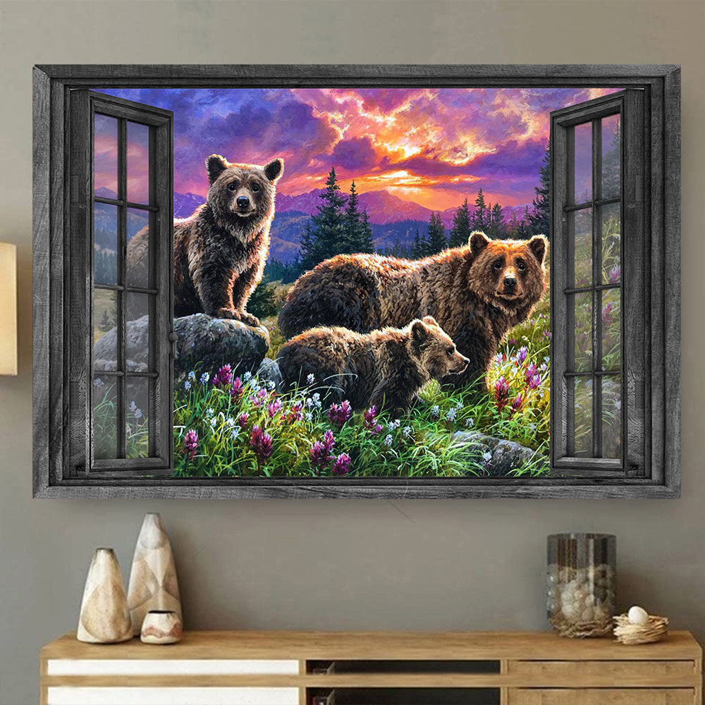 Bear 3D Wall Art Painting Art Home Decor Living Decor Brown Bear Gift