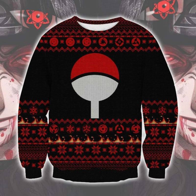 Uchiha Clan  3D Print Ugly Christmas Sweatshirt