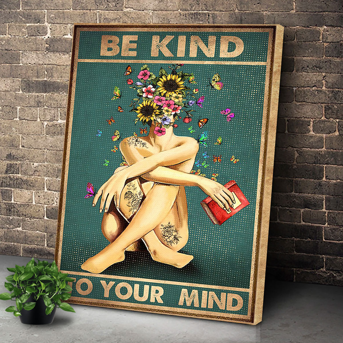 Be Kind To Your Mind Premium Wall Art Canvas