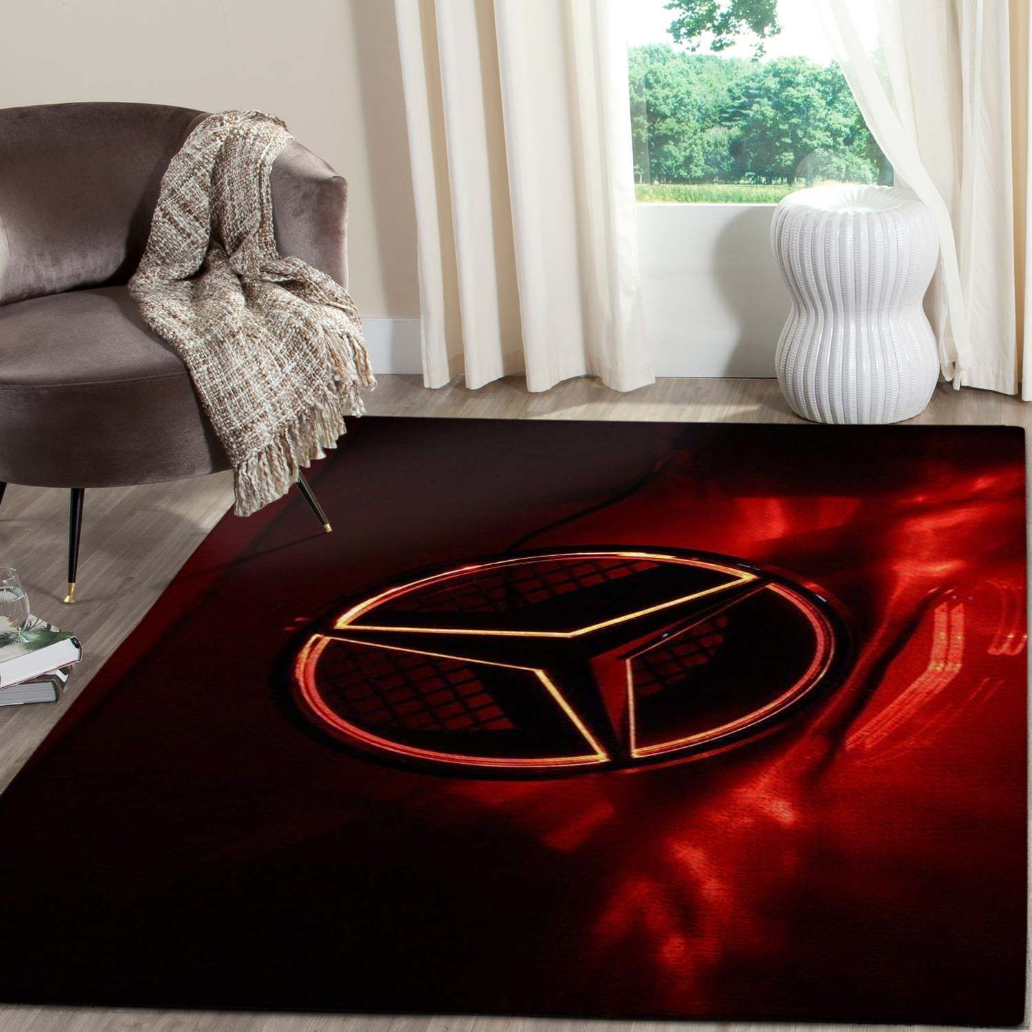 Mercedes Logo SuperCars Area Rugs Living Room Carpet FN161205 Local Brands Floor Decor