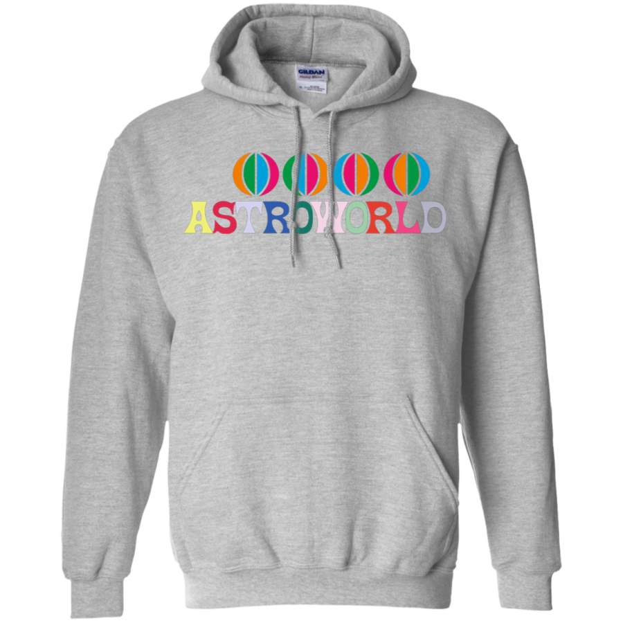 AGR Travis Scott AstroWorld Logo Gildan Pullover Hoodie