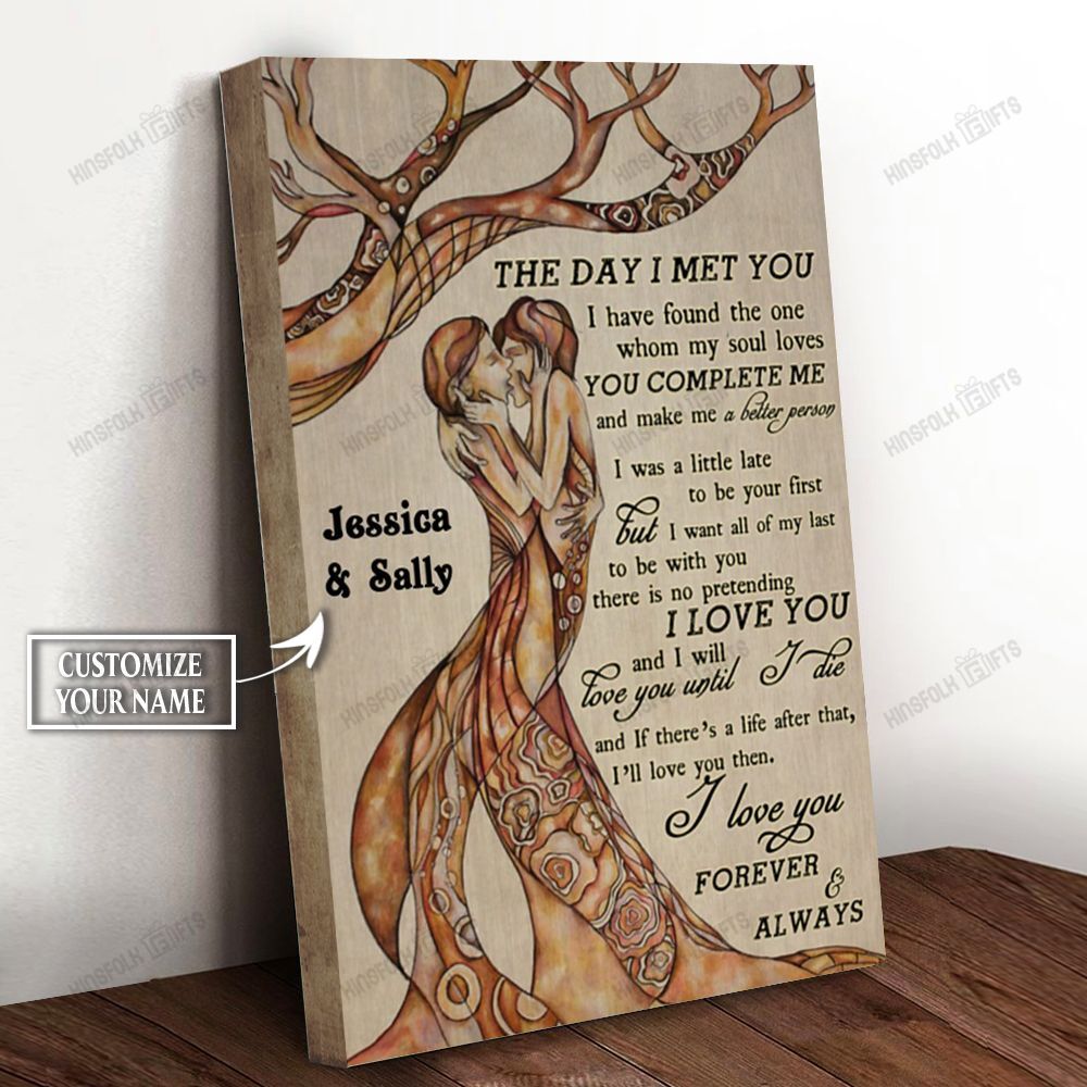 Lesbian Couple The Day I Met You-1 Personalized Canvas Poster Wall Art, Poster Print, Canvas Print Wall Decor