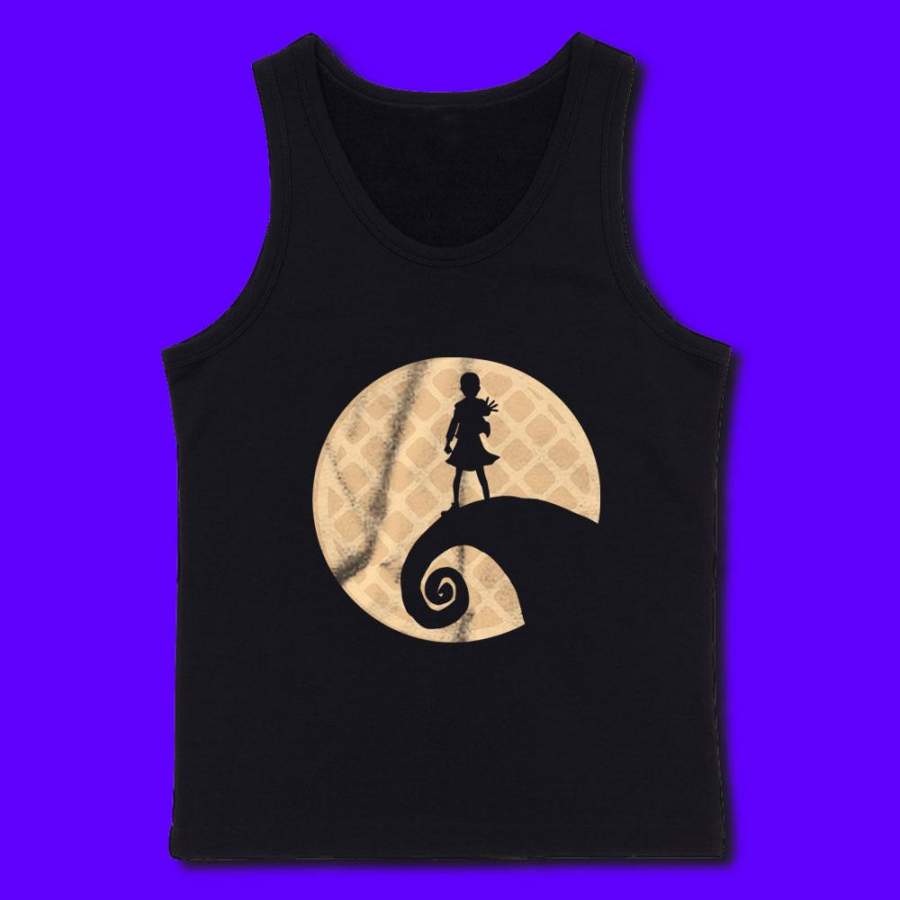 A Nightmare Before Stranger Things Waffle Parodi Men’S Tank Top