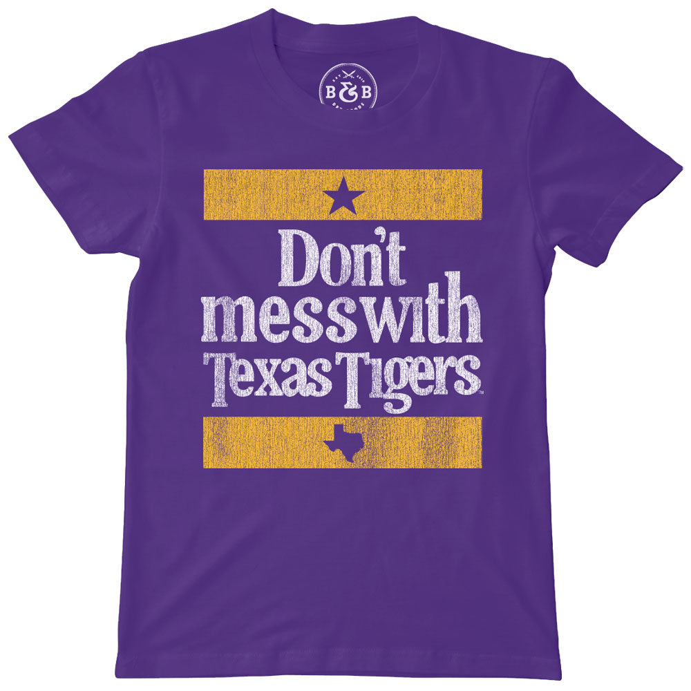 B&B Dry Goods LSU Tigers Don’t Mess Wth Texas Tigers Toddler / Youth T-Shirt – Purple