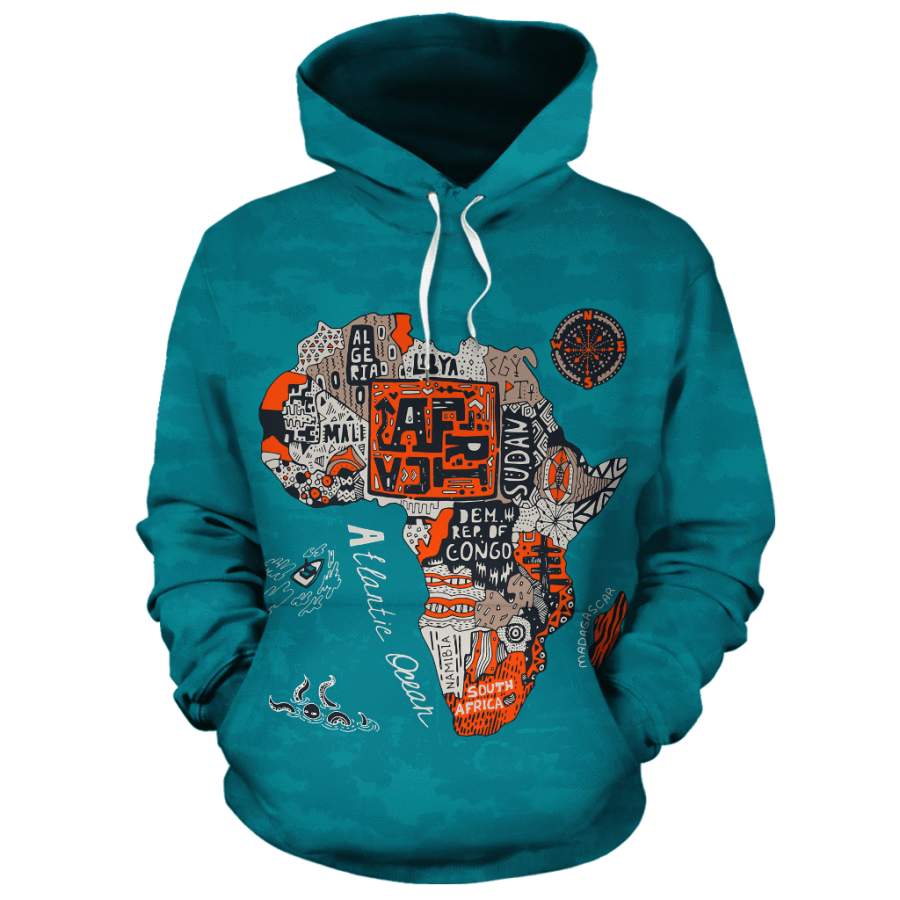 Africa Map Art All-over Hoodie 1