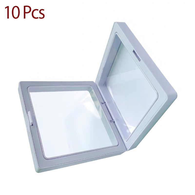 5/10Pcs 3D Floating Picture Frame Shadow Jewelry Box Display Stand Ring Pendant Holder Protect Jewelry Stone Presentation Case alx