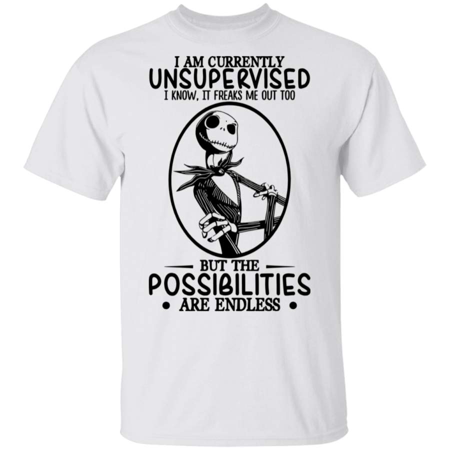 Jack Skellington I Am Currently Unsupervised I Know It Freaks Me Shirt