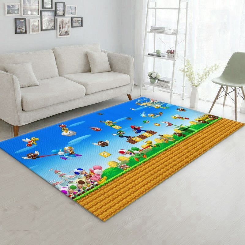 Super Mario 80 Area Rug Living Room And Bed Room Rug Gift Us Decor