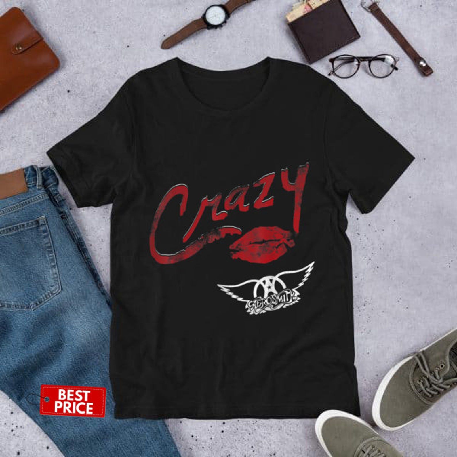 Aerosmith – Crazy T-Shirt Aerosmith Rock Band Shirt Aerosmith Shirt Music Shirt