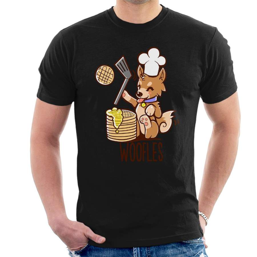 Shiba Inu Im Making Woofles Pun Men’s T-Shirt