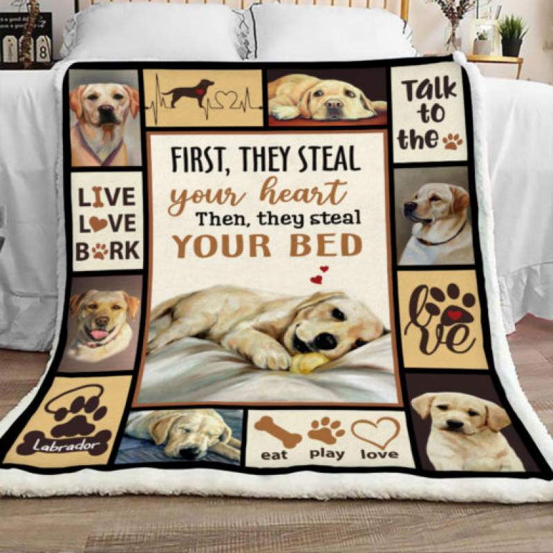 Labrador Retriever Dog Sherpa Blanket JR1602 95O47