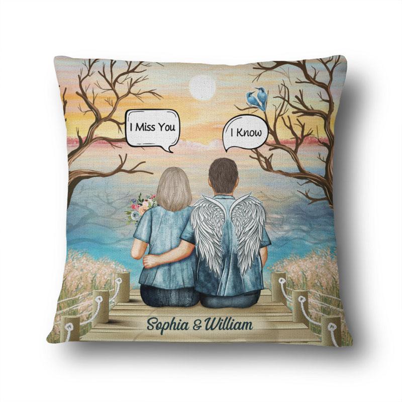 Still Talk About You Widow Middle Aged Couple – Memorial Gift – Personalized Custom Pillow