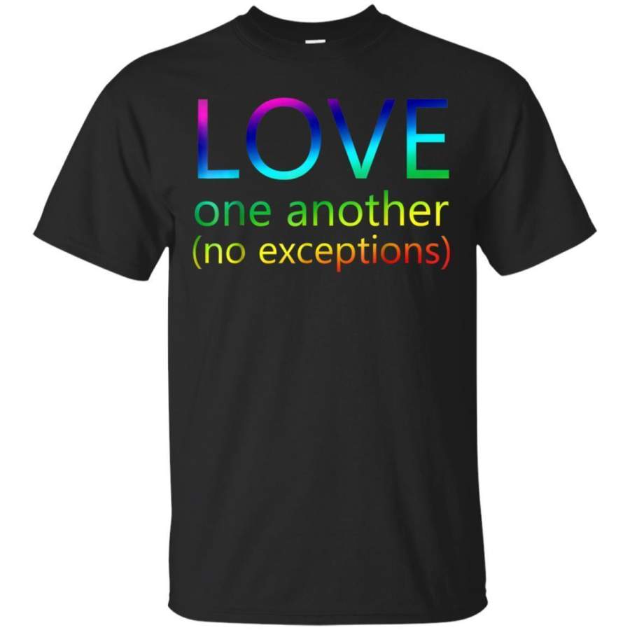 AGR Love One Another Rainbow Lettering Christian Tshirt Jaq T-shirt