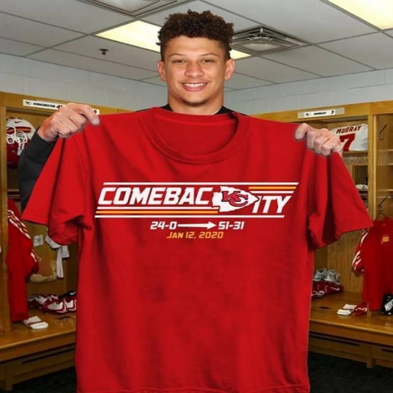 kansas city chiefs comeback city for chiefs fan t shirt