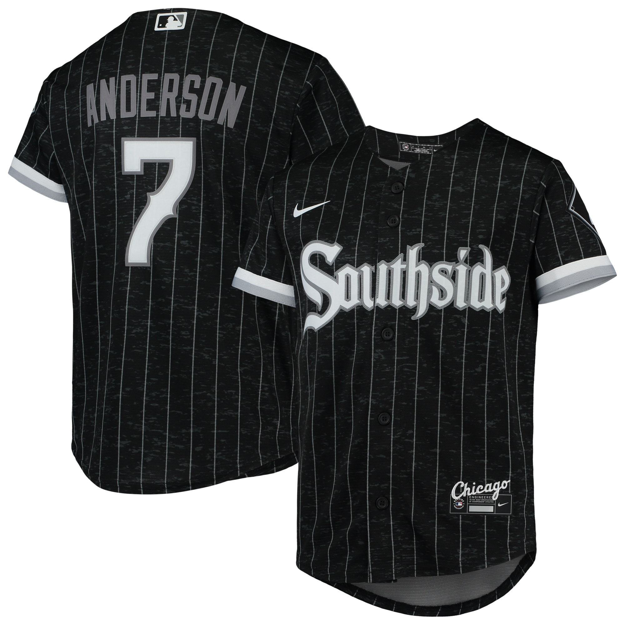 Tim Anderson Chicago White Sox 2021 City Connect Replica Player Jersey – Black MLB