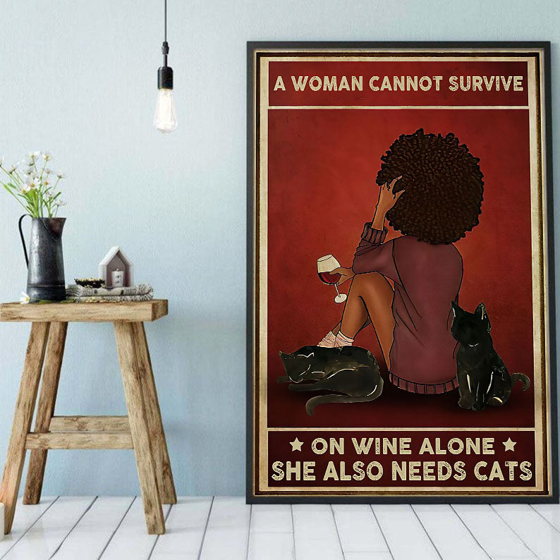 Black African American Canvas Art Attractive Black Poster Art Prints Black Girl Fashion Black King Alluring Wall Art Home Decoration