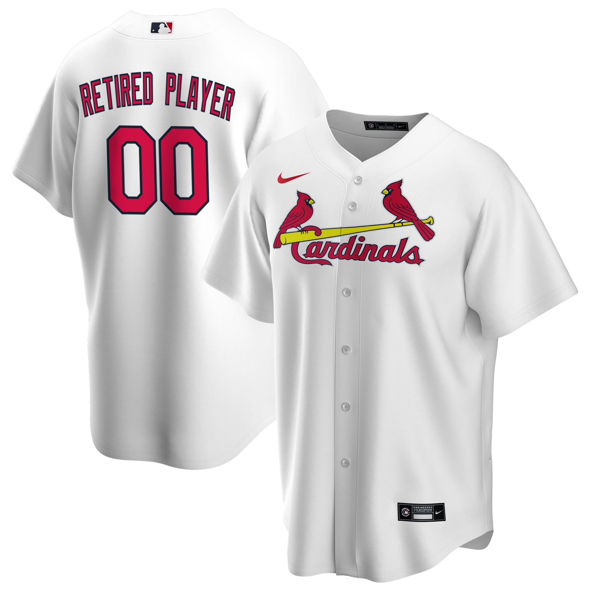 St. Louis Cardinals Home Pick-A-Player Retired Roster Replica Jersey – White