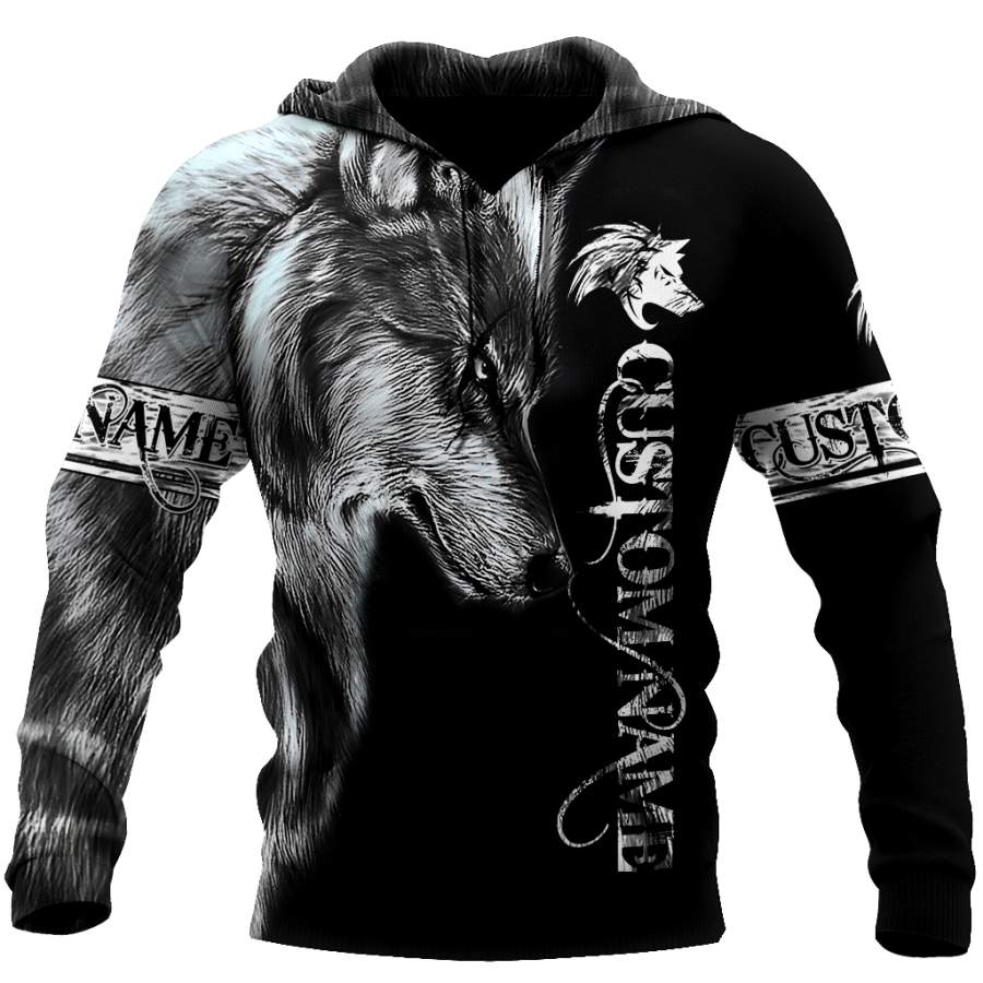 Wolf Custom Name All Over Printed Shirts For Men and Women MH010920S3