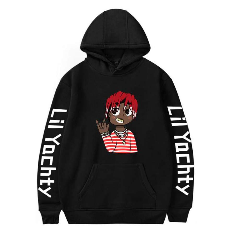 Rapper Lil Yachty Graphic Printed Hooded Sweatshirt Top