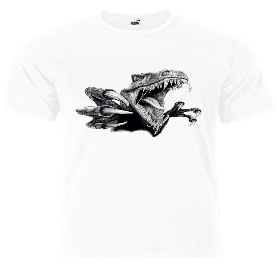 Dinosaur Scary T-Rex Rawling Mens Tee Shirt Top