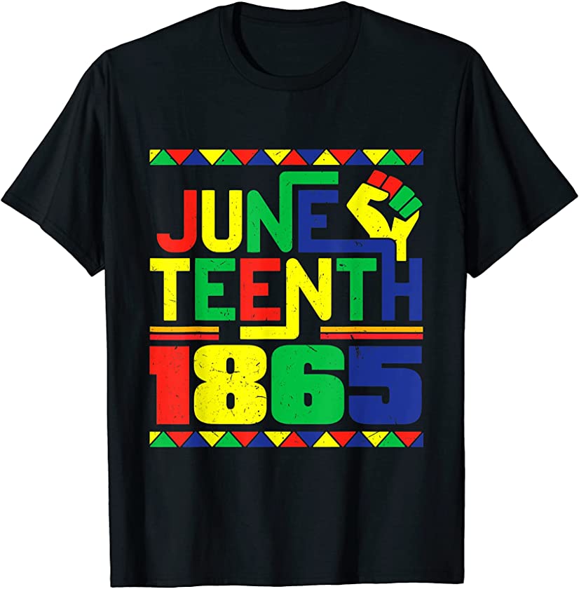 Retro Black Queen Melanin In A Flag Juneteenth Black History T-Shirt