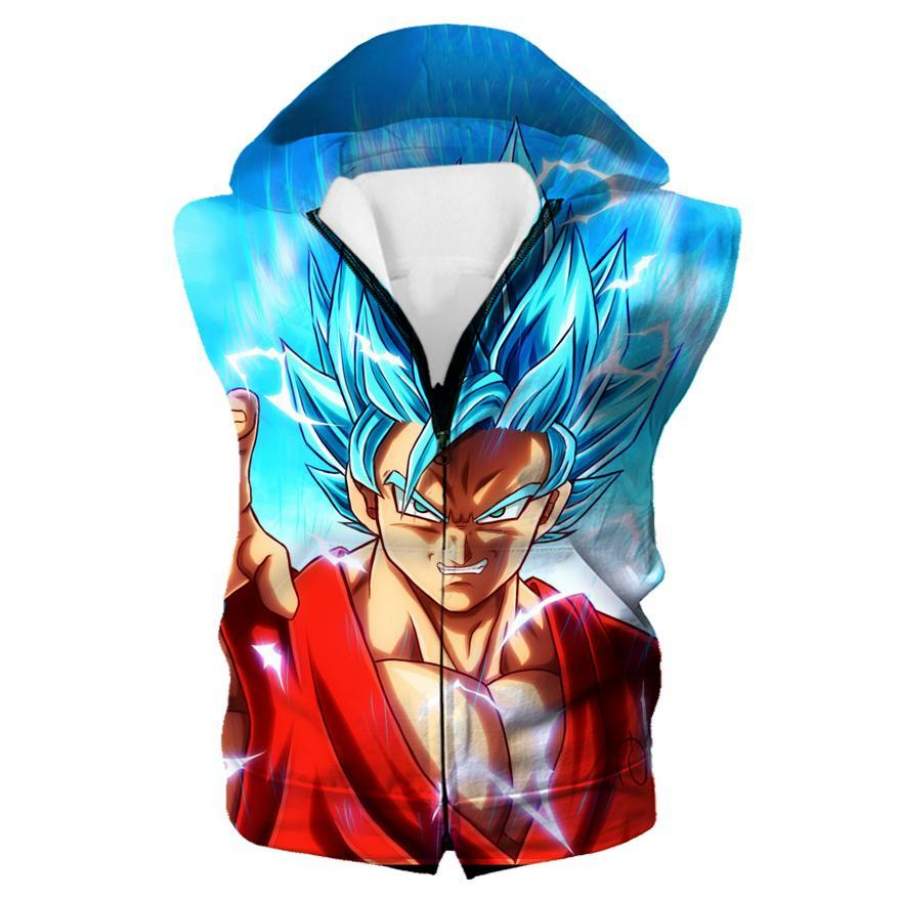 Super Saiyan Blue Goku Hooded Tank – Dragon Ball Super Clothing