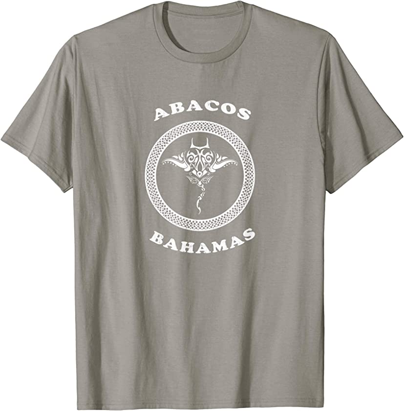 Abaco, Bahamas Vintage Retro Tribal Stingray Vacation Gift T-Shirt