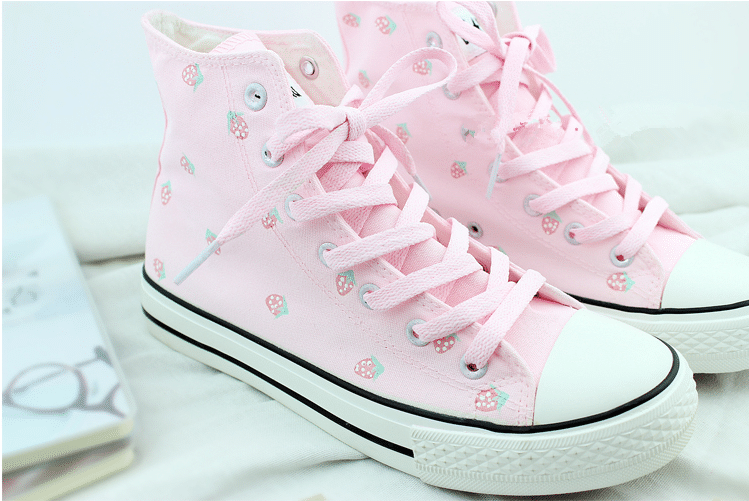 Candy Strawberry High Top Shoes