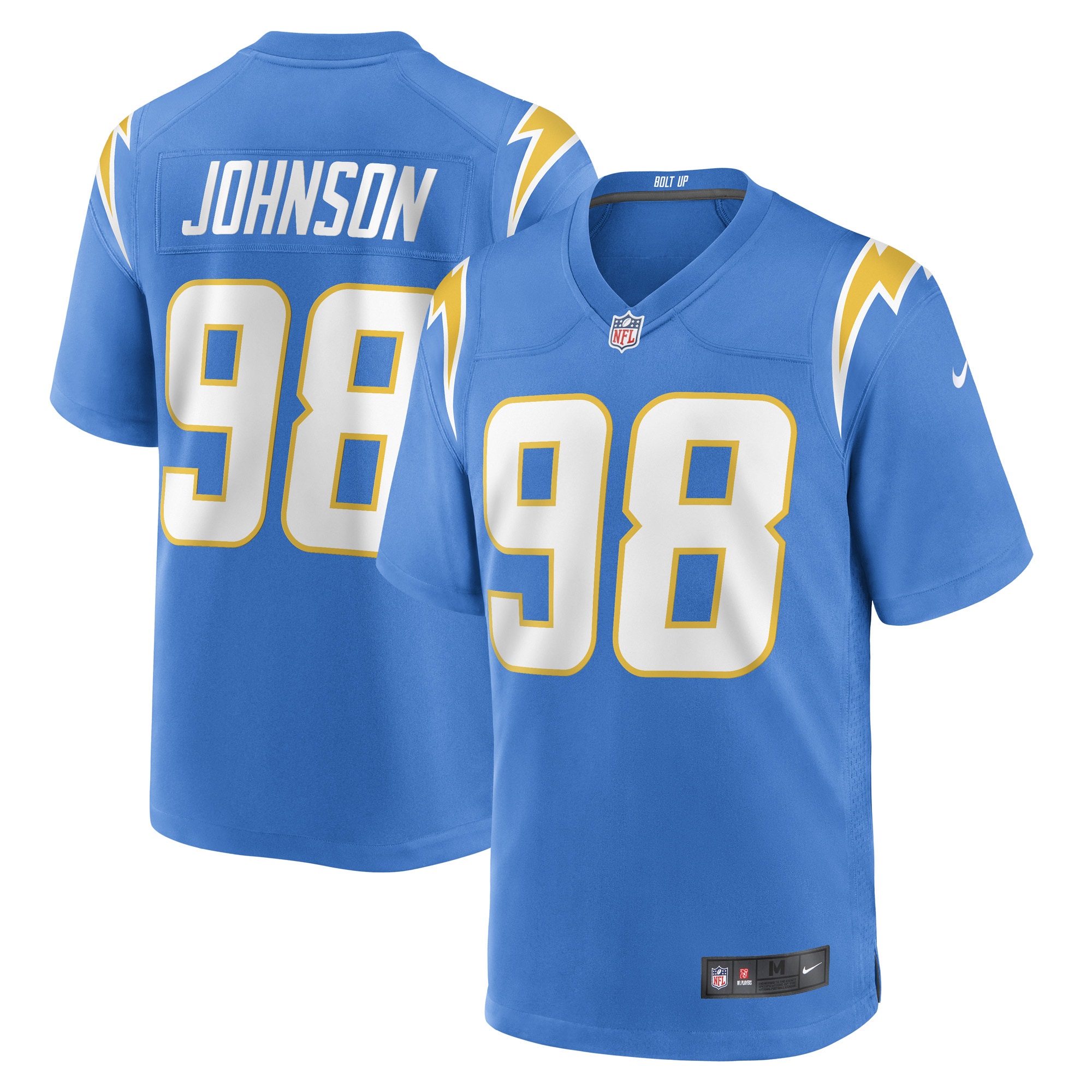 Men’s Los Angeles Chargers Austin Johnson Powder Blue Game Player Jersey