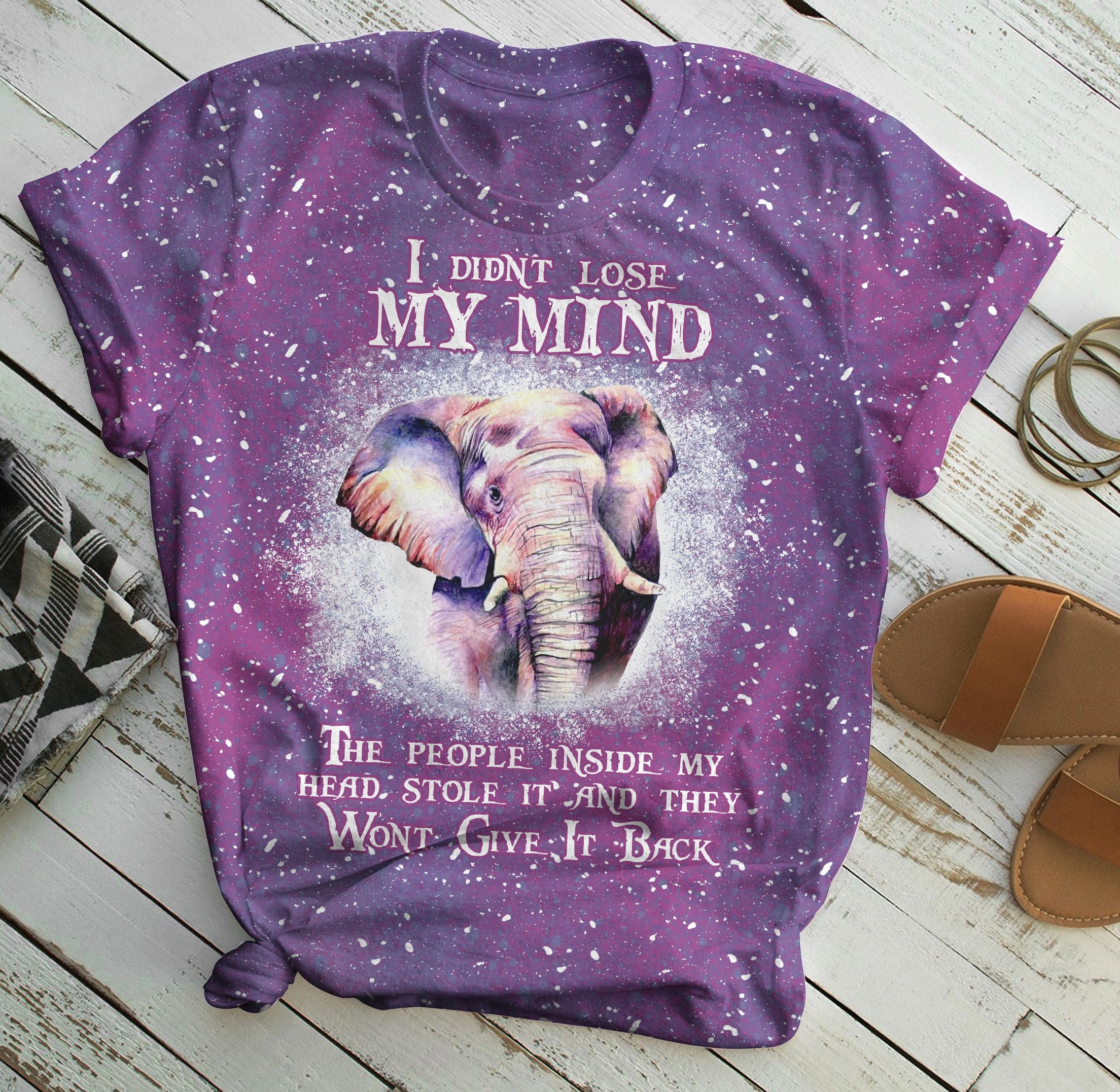 Fun Car Decor Elephant Didnt Lose My Mind  All Over Print T-Shirt