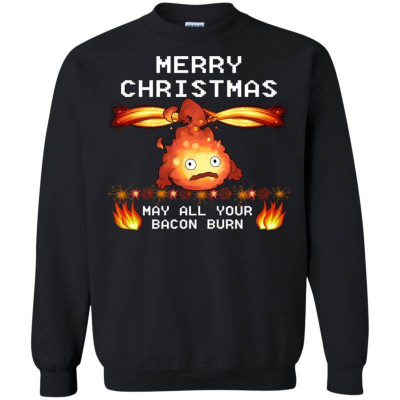 Buy Order May All Your Bacon Burn Ugly Christmas Sweaters Merry Christmas Hoodies Sweatshirts