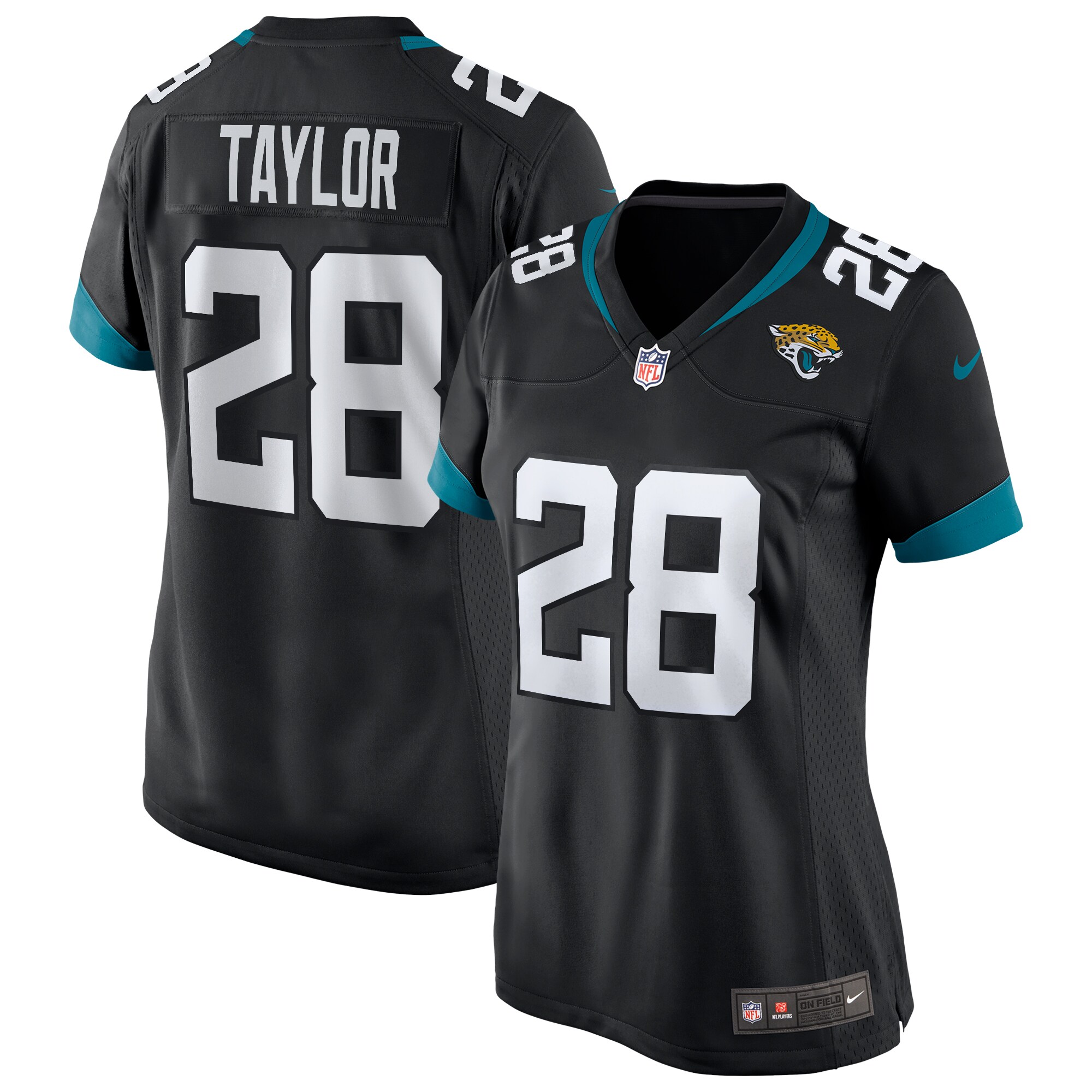 Women’s Jacksonville Jaguars Fred Taylor Black Game Retired Player Jersey