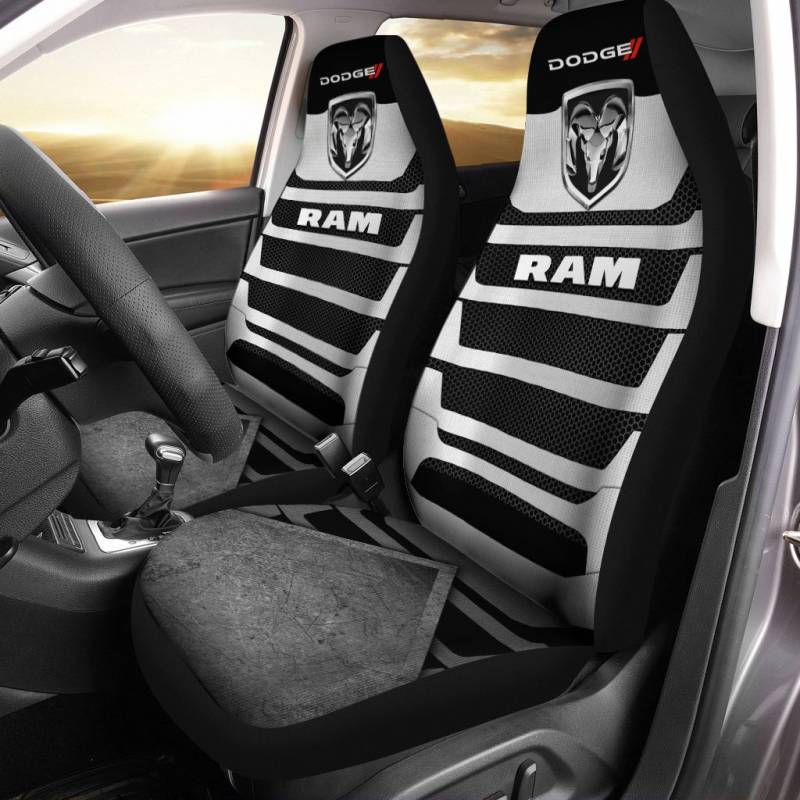 Dodge Ram LPH Car Seat Cover (Set of 2) Ver 1 (Grey)