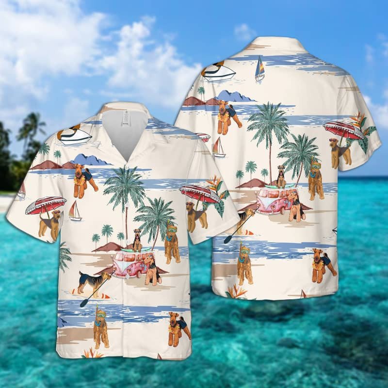 Felacia Airedale Terrier Summer Beach Hawaii Shirt Ha56026