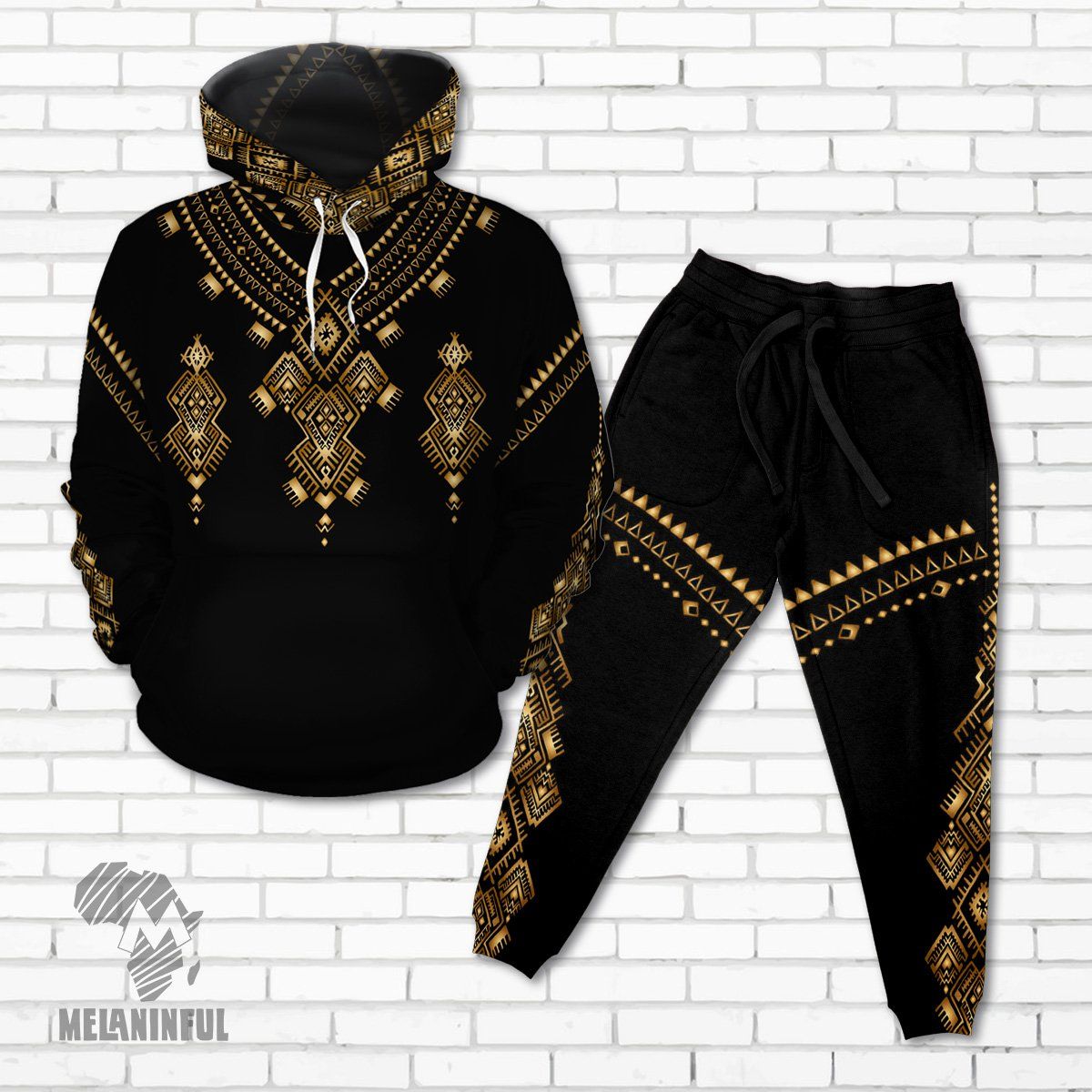 Dashiki 25 Fleece All-over Hoodie And Joggers Set