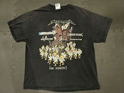 Vintage 2003 Metallica Summer Sanitarium Tour T Shirt Concert Mudvayne 1304