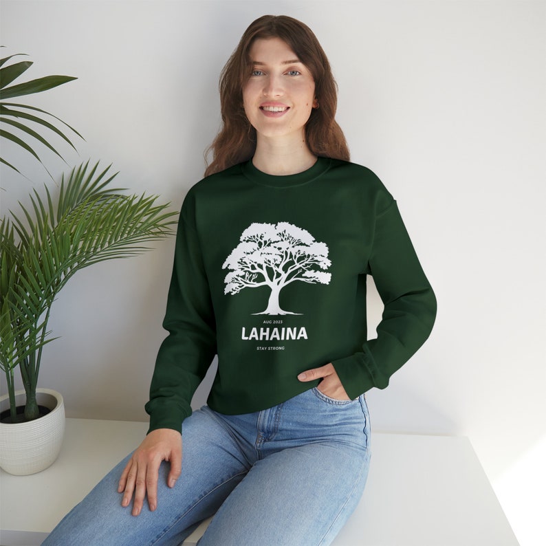 Maui Strong Sweatshirt, Lahaina Sweatshirt, Unisex Maui Sweatshirt, Floral Hawaii Sweatshirt, Hawaii Gifts, Lokelani Flower, Lahaina Maui Sws2020