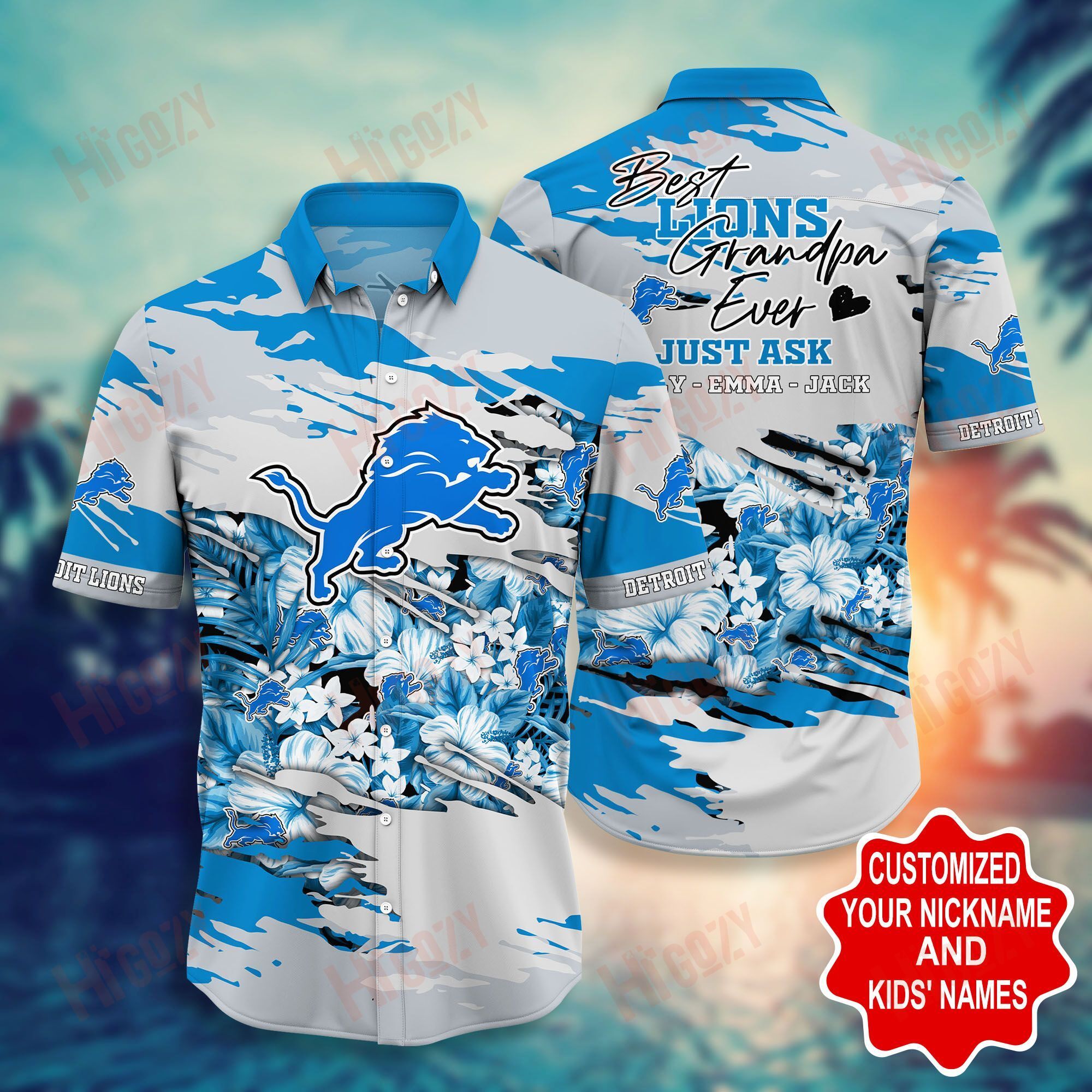 Detroit Lions Hawaiian Shirt Short Style Hot Trending Summer Ha48668