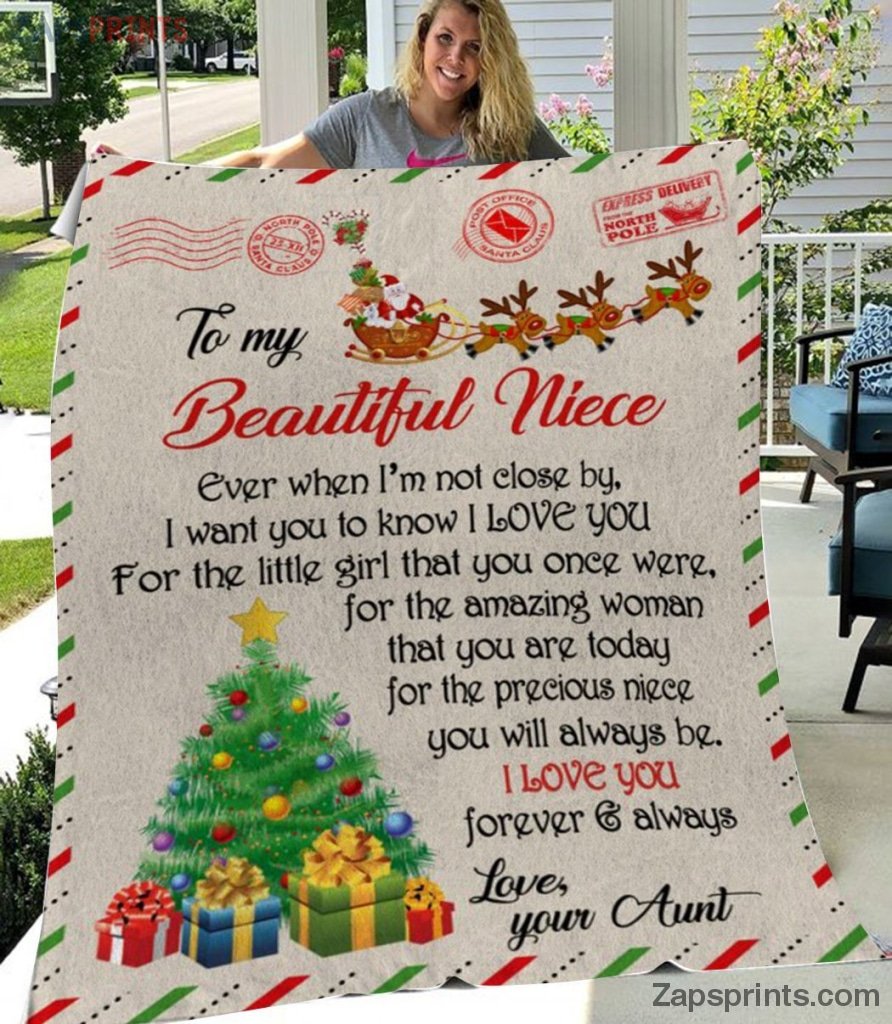 Christmas Gift – Gift For Niece – To My Niece – I Love You – Aunt Gift To Niece – Blanket – Mp2410