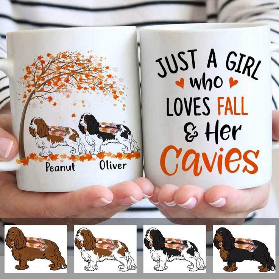 Fall Season Spaniel Dog Personalized Dog Mom AOP Coffee Mug