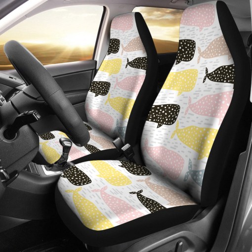 Whale Dot Pattern Universal Fit Car Seat Covers 7236