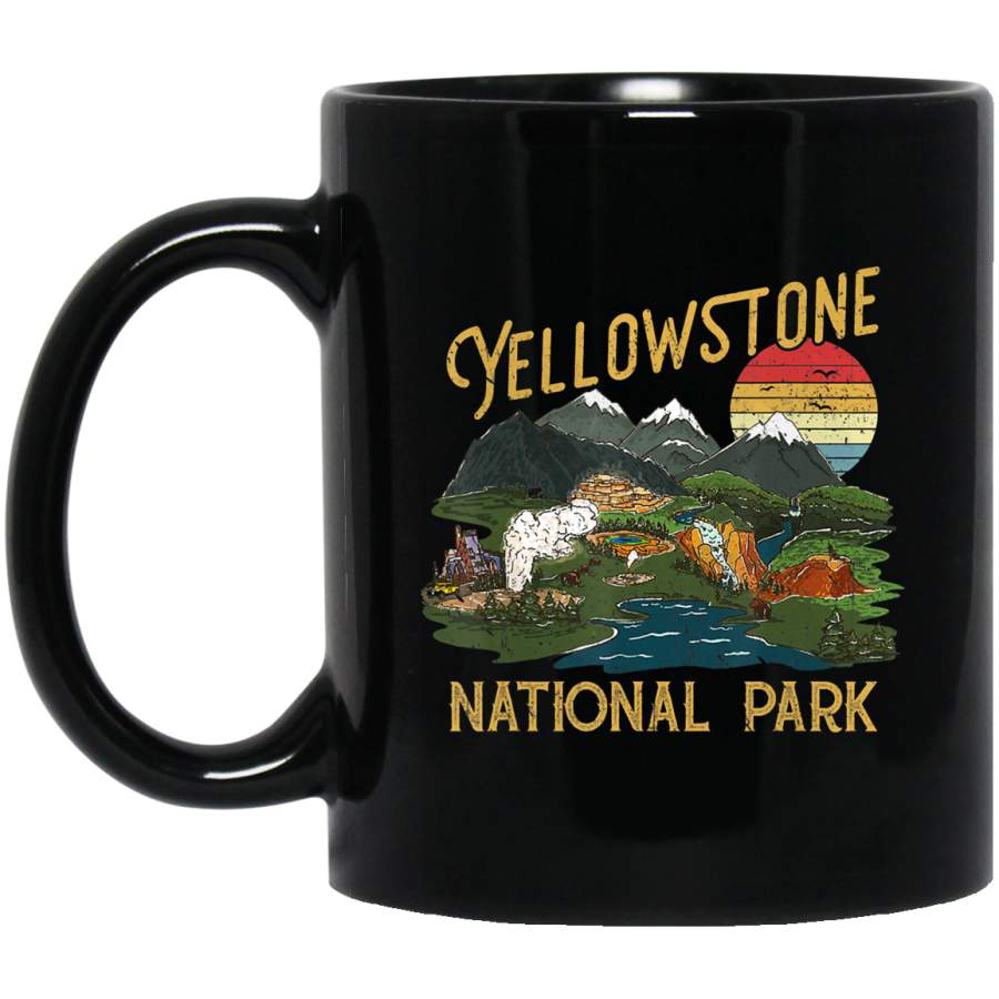 Vintage Retro Yellowstone National Park Coffee Mug