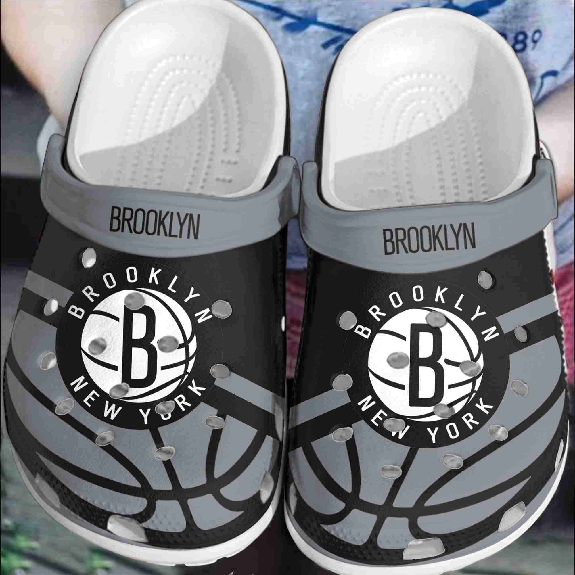 Brooklyn New York Basketball Club Crocss Shoes Clogs Comfortable Crocband For Men Women