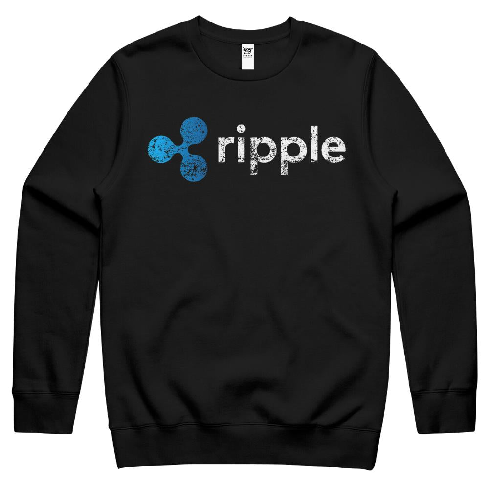 Ripple Logo Crypto Xrp Coin T-Shirt Cryptocurrencies Crewneck Sweatshirt