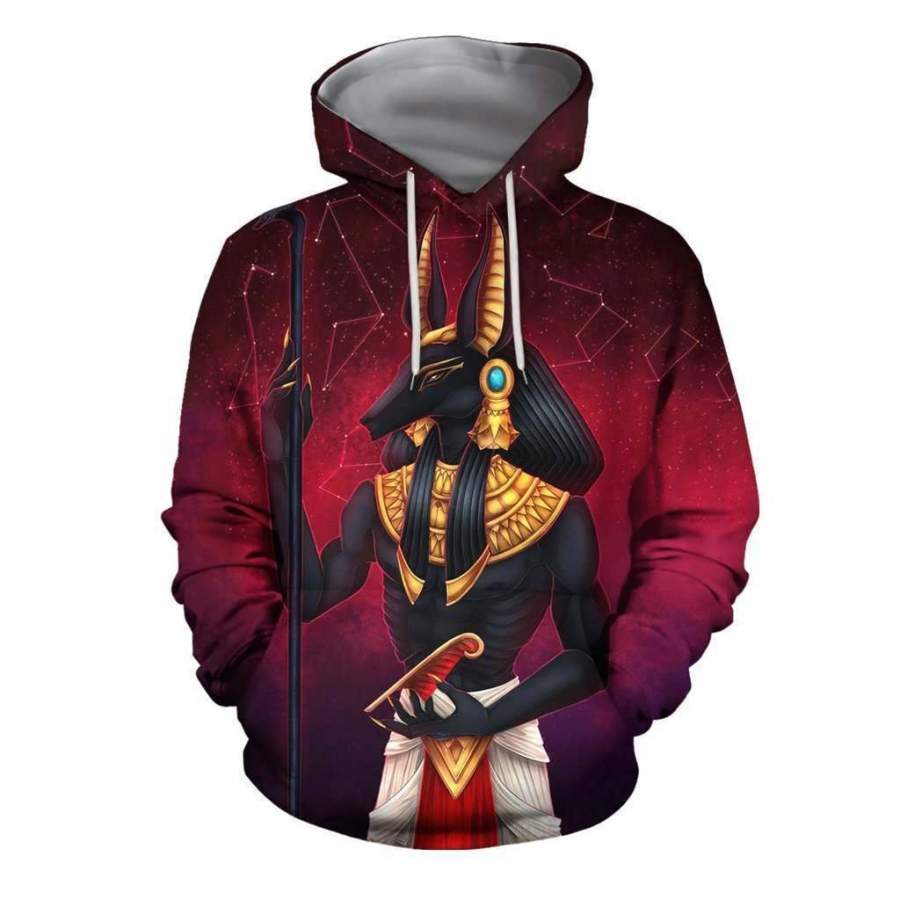 3D All Over Print Beautiful Anubis Hoodie HC3108