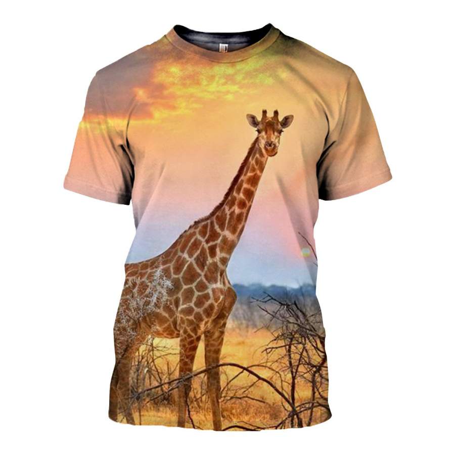 3D All Over Printed Giraffe T Shirt Hoodie 261211