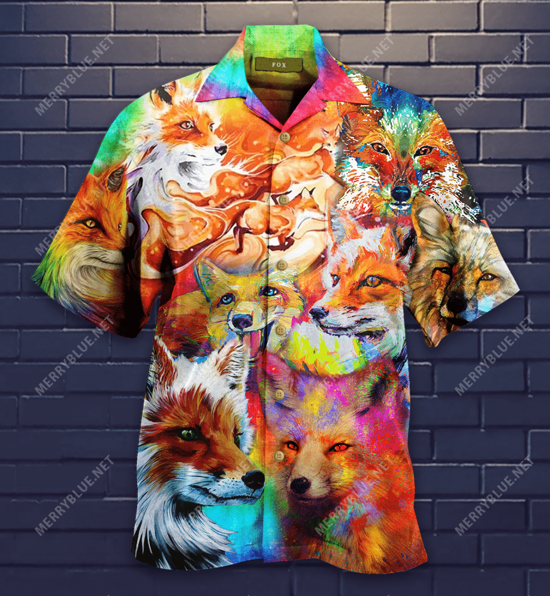 Corlorful Fox Hawaii Shirt Ha92177