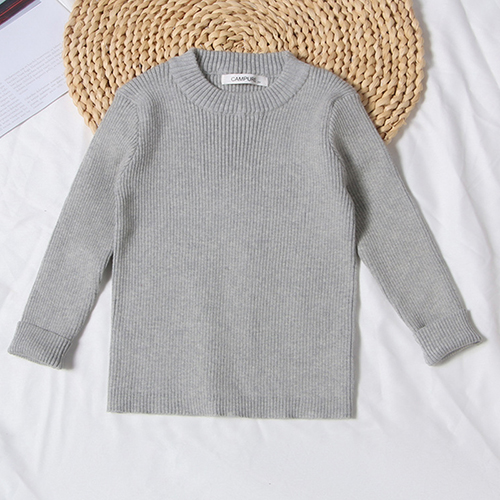 Baby Girls Boys Sweater High Collar Solid Color Long Sleeve Knitted Bottomed Shirt Autumn Spring 1-7Yrs Kids Pullover Sweater alx